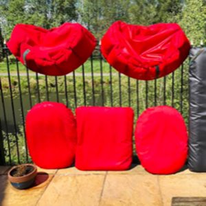 Dog Beds outside air drying after a Spring scrub