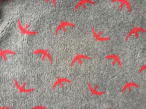 Red Swifts on Slate Grey.