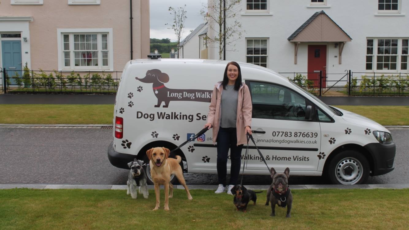 Jenna with her Van and Happy Customers