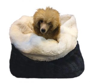 Tiny Breeds like miniature poodles LOVE the Mini Wolf Den.