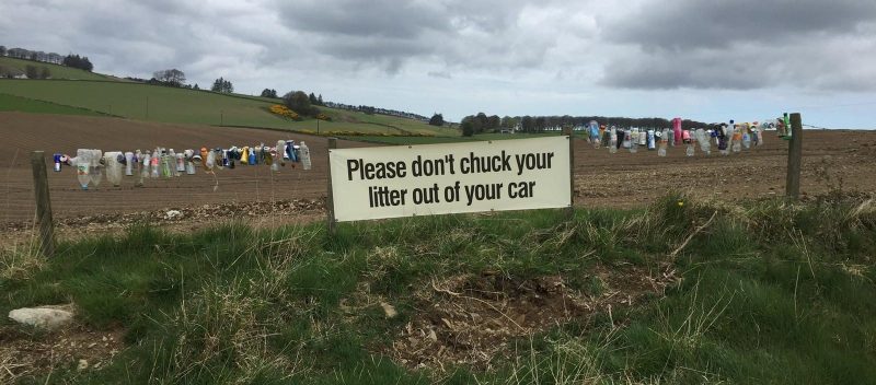 Countryside Litter Plea. Keep Scotland Clean. (Luise Janniche, Tuffies Founder)