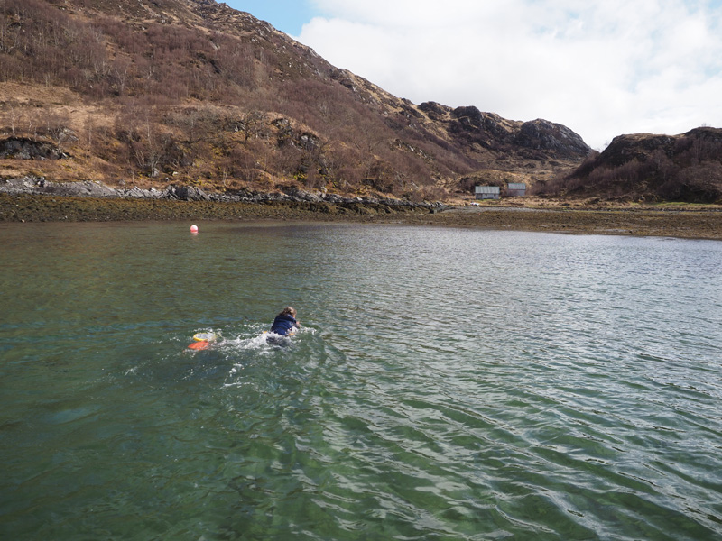 Mum swimming off the boat leaving me in total panic.