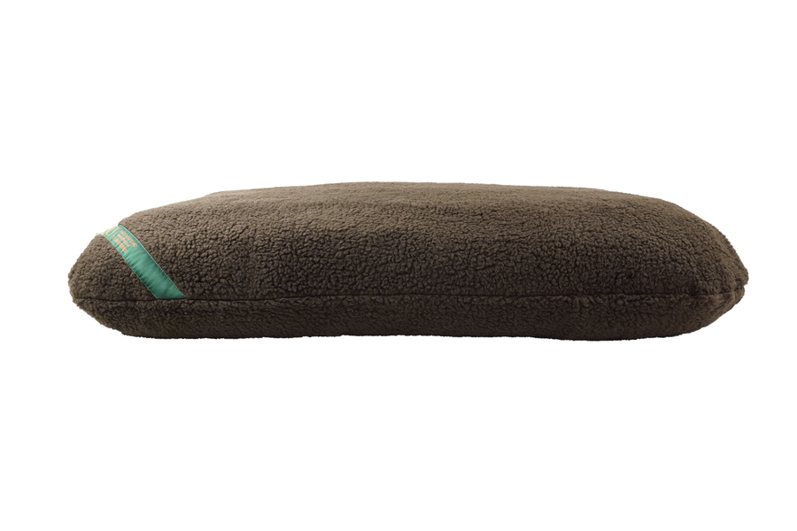 Brown Optional Washable Light Fleece Mattress Dog Bed Cover Side View