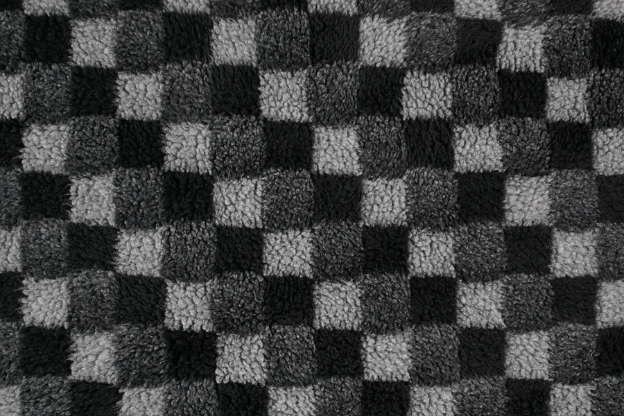 Grey Check Luxury Fleece Optional Washable Dog Bed Cover Colour Swatch