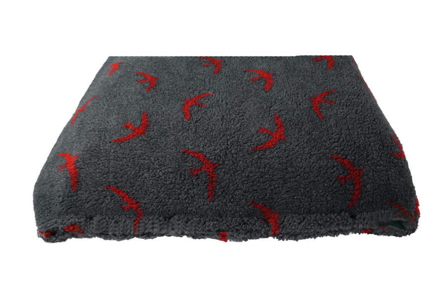 Red Swift luxury Fleece Optional Washable Dog Bed Cover End View