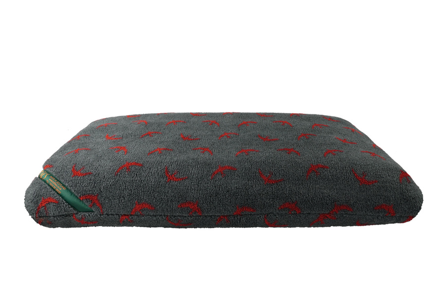 Red Swift luxury Fleece Optional Washable Dog Bed Cover Side View