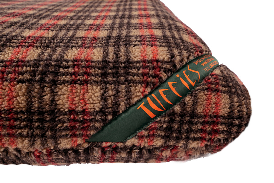 Tweed Luxury Fleece Optional Washable Dog Bed Cover Corner View