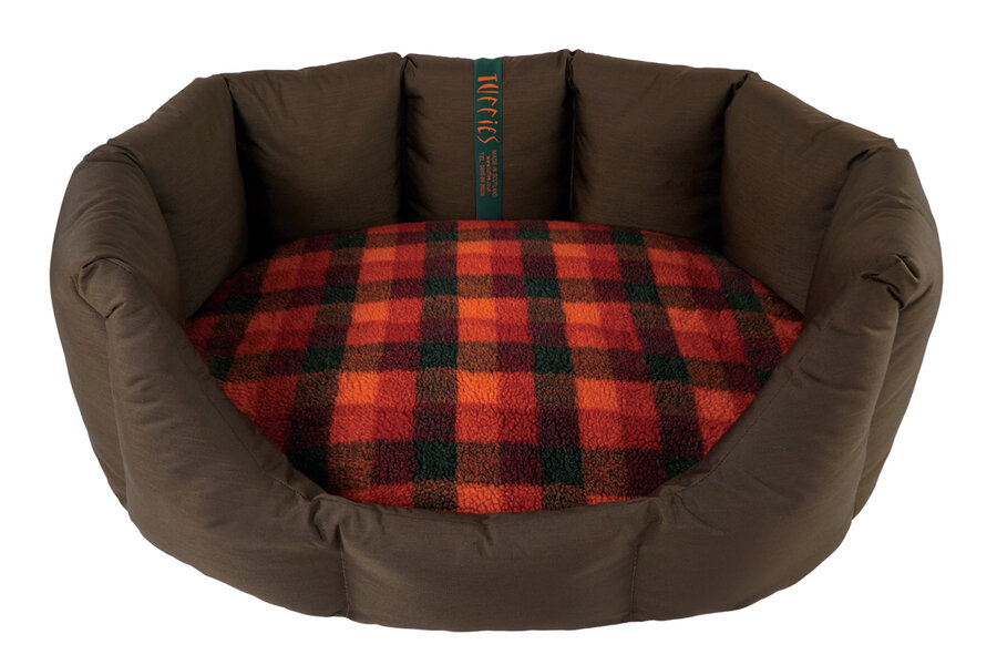CLEARANCE. Easy Access Medium Durasoft Chocolate Nest with Autumn Check Thumbnail