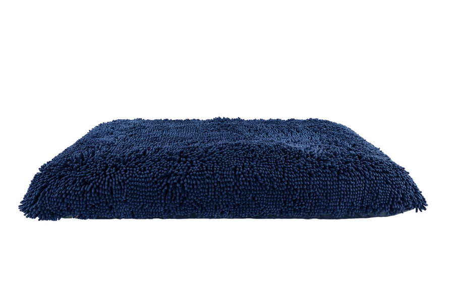 Navy Dog Dryer Optional Washable Quick Drying Dog Bed Cover For Wet Muddy Dogs Side View