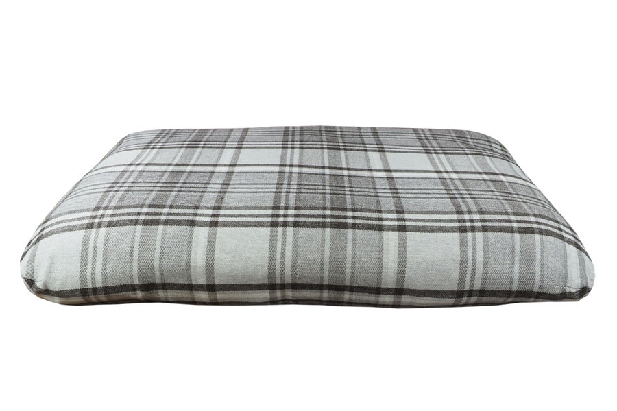 Granite Optional Washable Highland Tartan Mattress Dog Bed Cover Side View