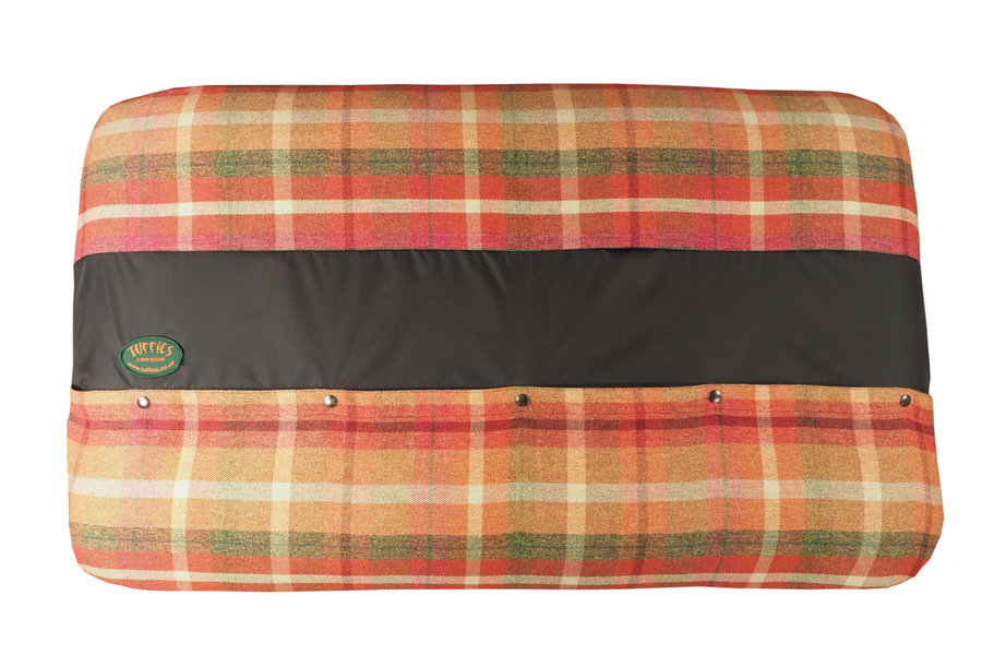 Rose Optional Washable Highland Tartan Mattress Dog Bed Cover Underneath