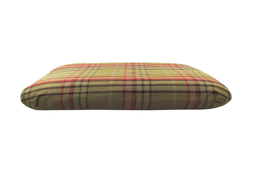 Harvest Optional Washable Highland Tartan Mattress Dog Bed Cover Side View