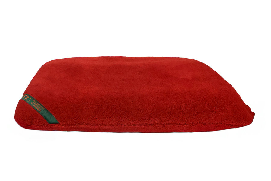 Burnt Orange Luxury Fleece Optional washable Dog Bed Cover Side View