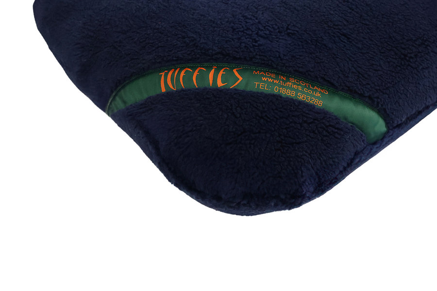 Midnight Navy Luxury Fleece Optional Washable Dog Bed Cover Corner View