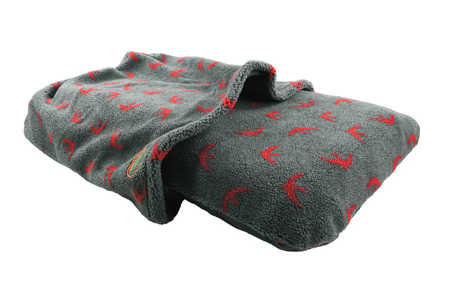 Red Swift Luxury Fleece Washable Tunnel Cave Anti Anxiety Dog Bed Cover Side View