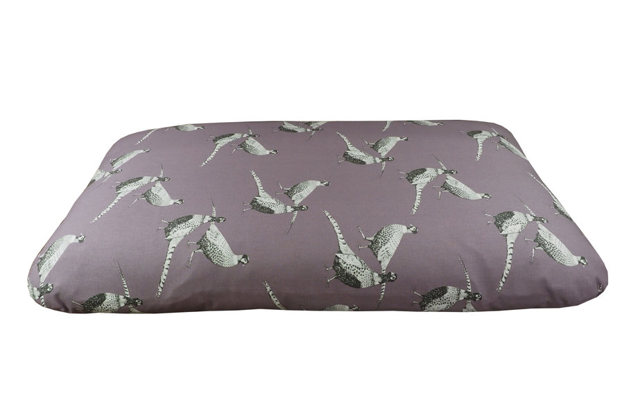 New Pheasant Cotton Twill Optional Washable Dog Bed Cover Side View