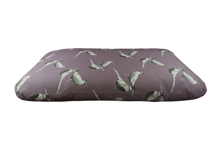 New Pheasant Cotton Twill Optional Washable Dog Bed Cover Side View