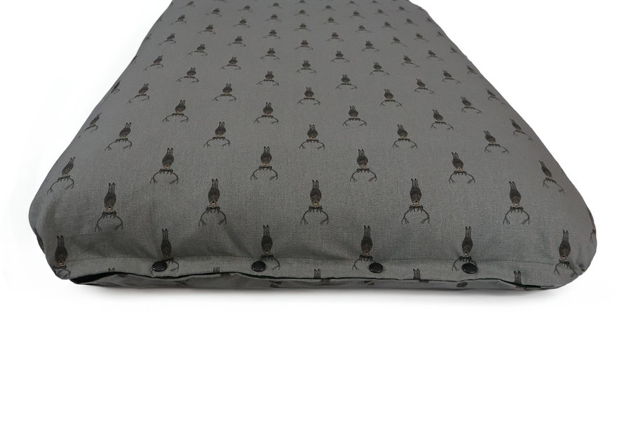 Highland Stag Cotton Twill Optional Washable Dog Bed Cover End View