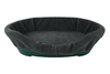 Grey Luxury Fleece Washable Plastic Dog Bed Liner Front View