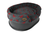 red Swift Washable Raised Dog Bed With Luxury Fleece Liner Side View