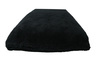 Black Luxury Fleece Optional Washable Dog Bed Cover End View