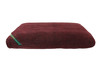 Burgundy Luxury Fleece Optional Washable Dog Bed Cover Side View