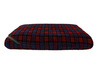Red Tartan Luxury Fleece Optional Washable Dog Bed Cover Side View