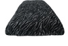 Zebra Print Luxury Fleece Optional Washable Dog Bed Cover End View
