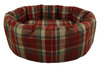 Winter Warm Optional Washable two Part Highland Tartan Nest Dog Bed Cover Side View