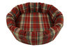 Winter Warm Optional Washable two Part Highland Tartan Nest Dog Bed Cover Above View