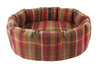 Rose Optional Washable Two Part Highland Tartan Nest Dog Bed Cover Side View