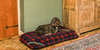Red Tartan Luxury Fleece Optional Washable Dog Bed Cover Lifestyle Cockapoo