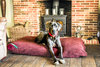 Burgundy Luxury Fleece Optional Washable Dog Bed Cover Lifestyle Great Dane