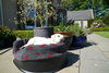 red Swift Washable Raised Dog Bed With Luxury Fleece Liner Lifestyle Golden Labrador