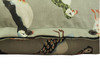 Puffin Print Cotton Twill Optional Washable Dog Bed Cover End View
