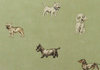 Sage Dog Print Cotton Twill Optional Washable Dog Bed Cover Colour Swatch