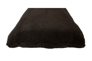 Brown Luxury Fleece Optional Washable Dog Bed Cover End View