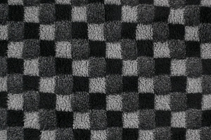 Grey Check Luxury Fleece Optional Washable Dog Bed Cover Colour Swatch