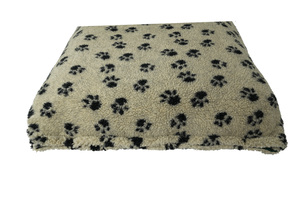 Paw Print Luxury Fleece Optional Washable Dog Bed Cover End View