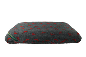 Red Swift luxury Fleece Optional Washable Dog Bed Cover Side View