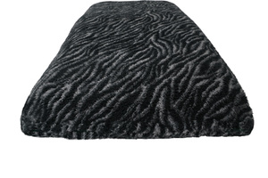 Zebra Print Luxury Fleece Optional Washable Dog Bed Cover End View