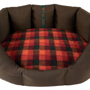 CLEARANCE. Easy Access GIANT Durasoft Chocolate Nest with Autumn Check Thumbnail