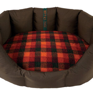 CLEARANCE. Easy Access Medium Durasoft Chocolate Nest with Autumn Check Thumbnail