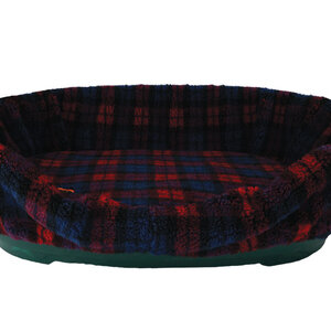 CLEARANCE. Red Tartan 81-85cm Plastic Dog Bed Liner With Pad Thumbnail