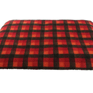 Autumn Check Optional Washable Luxury Fleece Spare Travel Dog Bed Cover Flat View