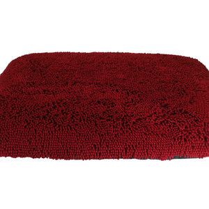 Red Dog Dryer Optional Washable Quick Drying Dog Bed Cover For wet Muddy Dogs Tilted View