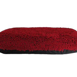 Red Dog Dryer Optional Washable Quick Drying Dog Bed Cover For wet Muddy Dogs Side View