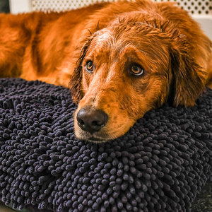 Navy Dog Dryer Optional Washable Quick Drying Dog Bed Cover For Wet Muddy Dogs Lifestyle Golden Retriever