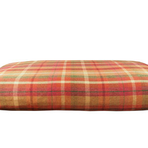 Rose Optional Washable Highland Tartan Mattress Dog Bed Cover Side View