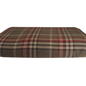 Winter Shade Optional Washable Highland Tartan Mattress Dog Bed Cover Side View